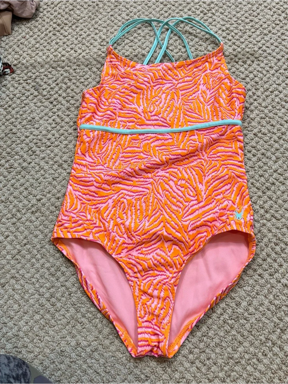Lot of Two Girls Spyder Brand One Piece‎ Swim Suits Size Large 12-14